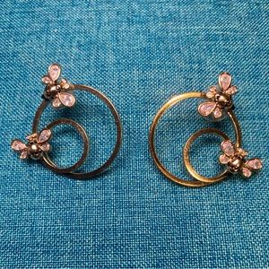 Kate Spade Gold Circle Bee Statement Earrings